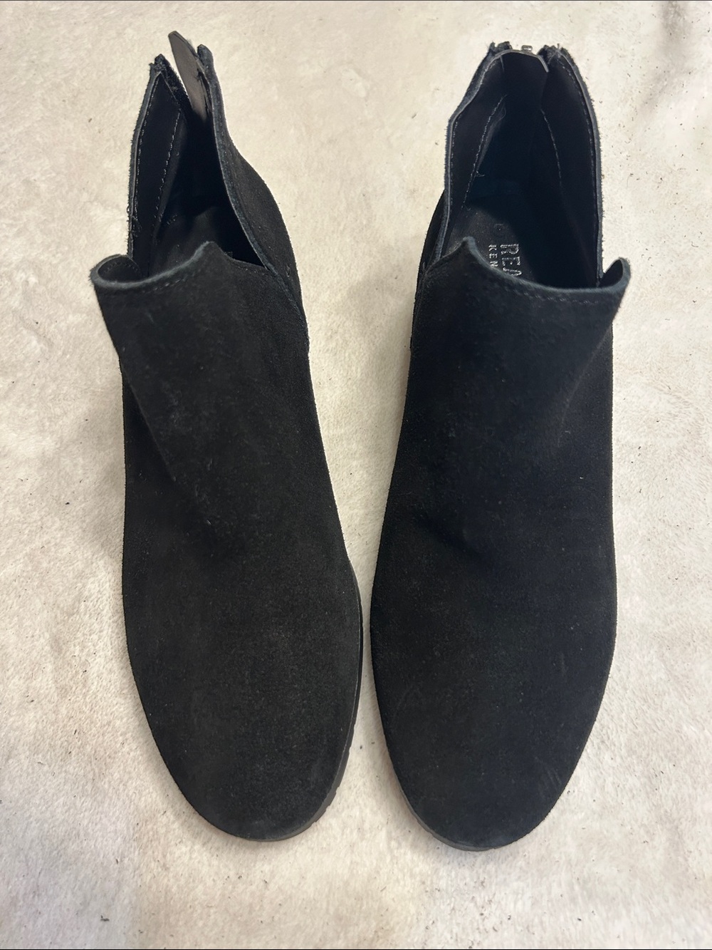 Kenneth Cole Black Suede Ankle Booties